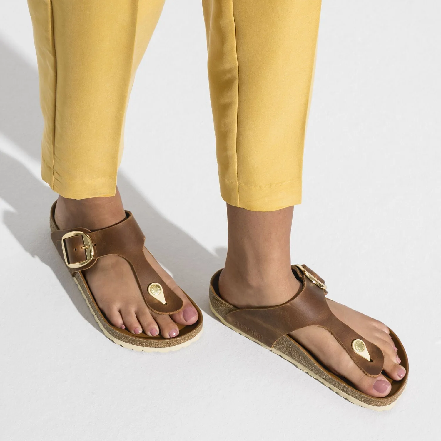 Gizeh | Big Buckle | Leather | Cognac