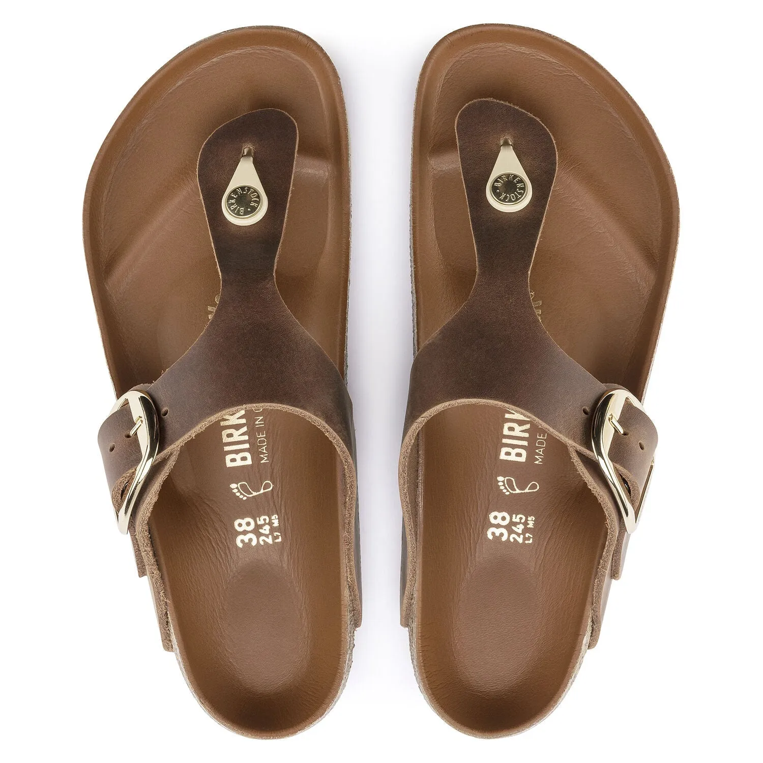 Gizeh | Big Buckle | Leather | Cognac
