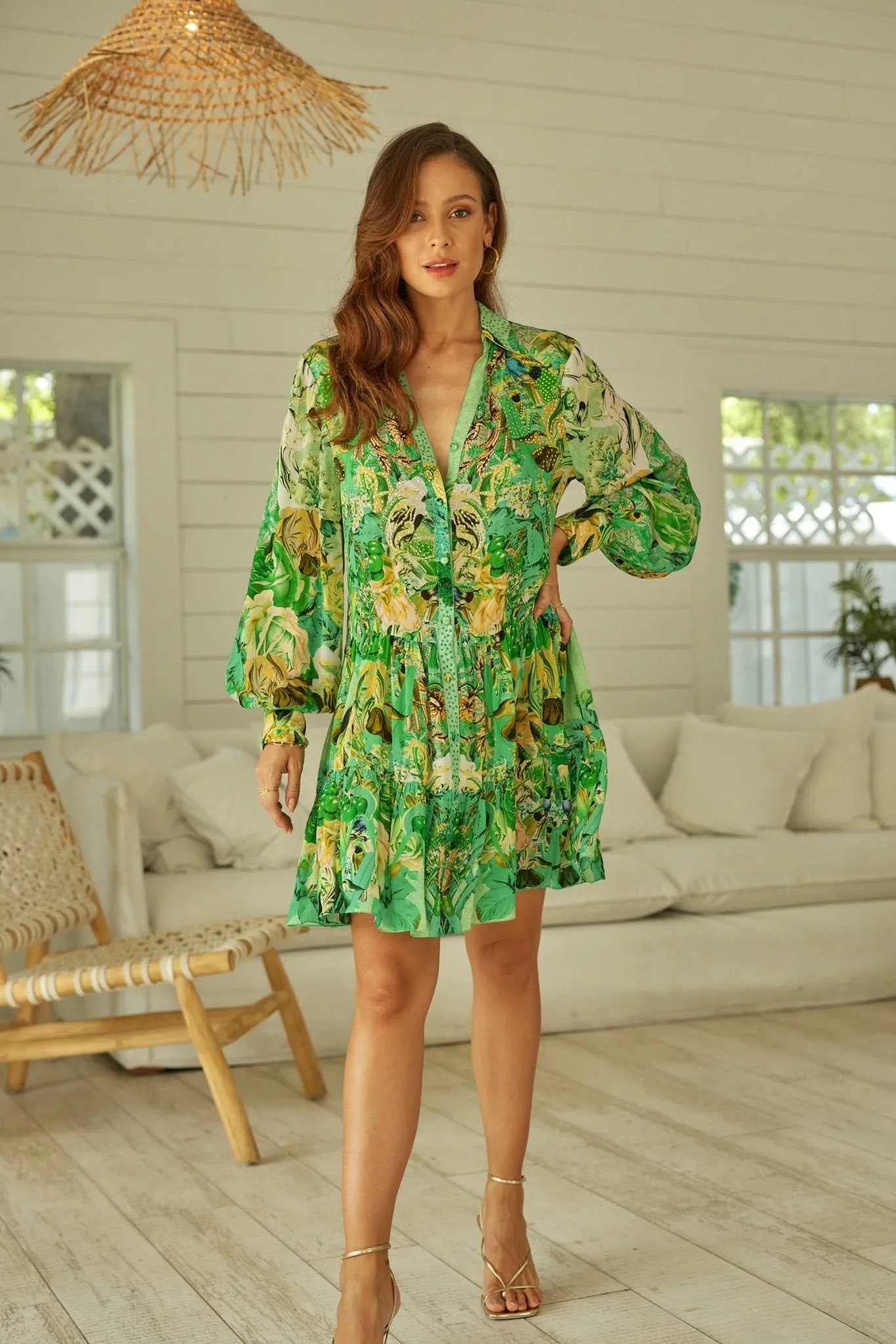 Green Goddess Shirt Dress