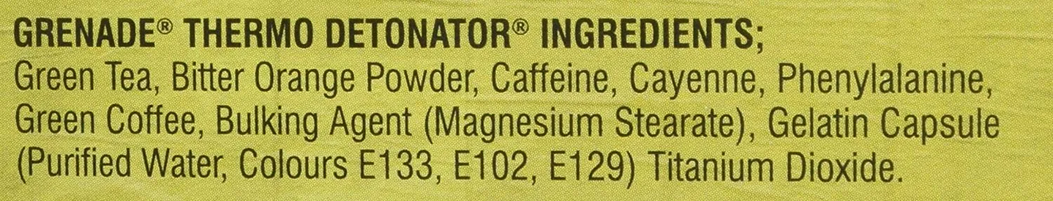 Grenade Thermo Detonator Weight Management Supplement, Tub of 100 Capsules