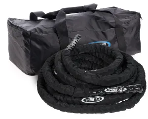 Hampton HeroStrength Battle Rope, 2 Handles with Sheath & Carry Bag (1.5 inches x 30 feet), 1 each
