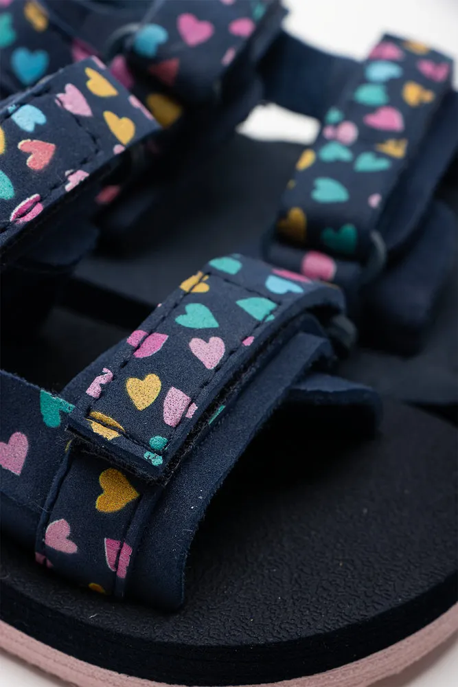 Heart Sandal Navy