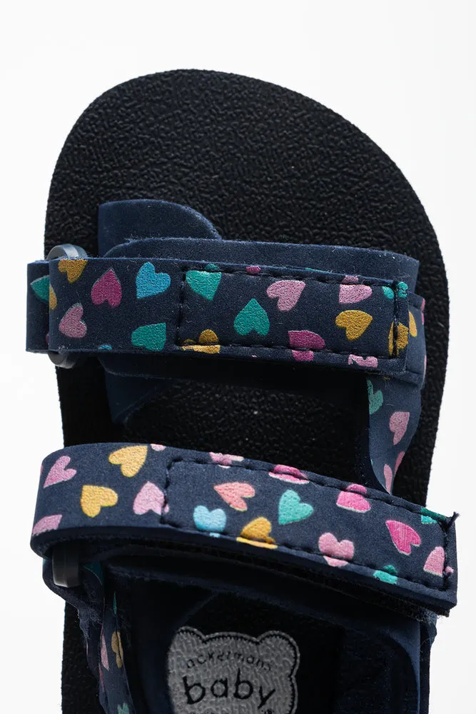 Heart Sandal Navy