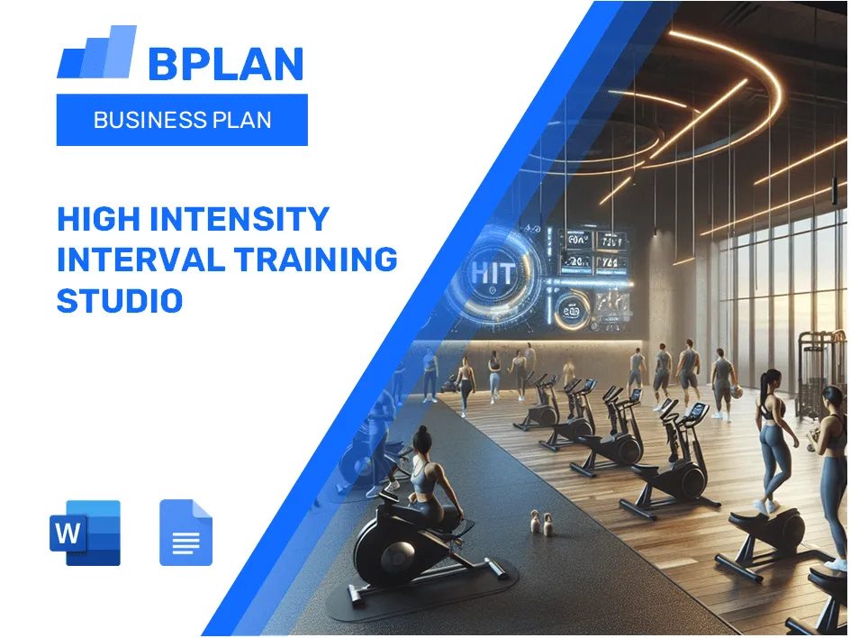 High Intensity Interval Training Studio Business Plan