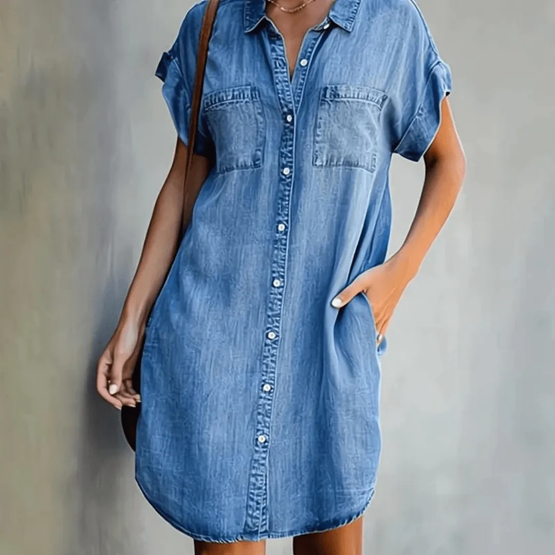 Hildegard® | Short-sleeved Denim Dress