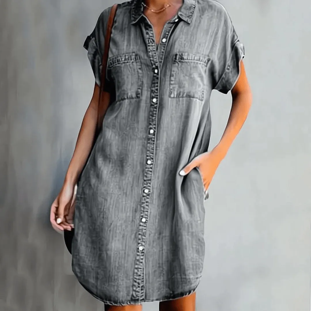 Hildegard® | Short-sleeved Denim Dress