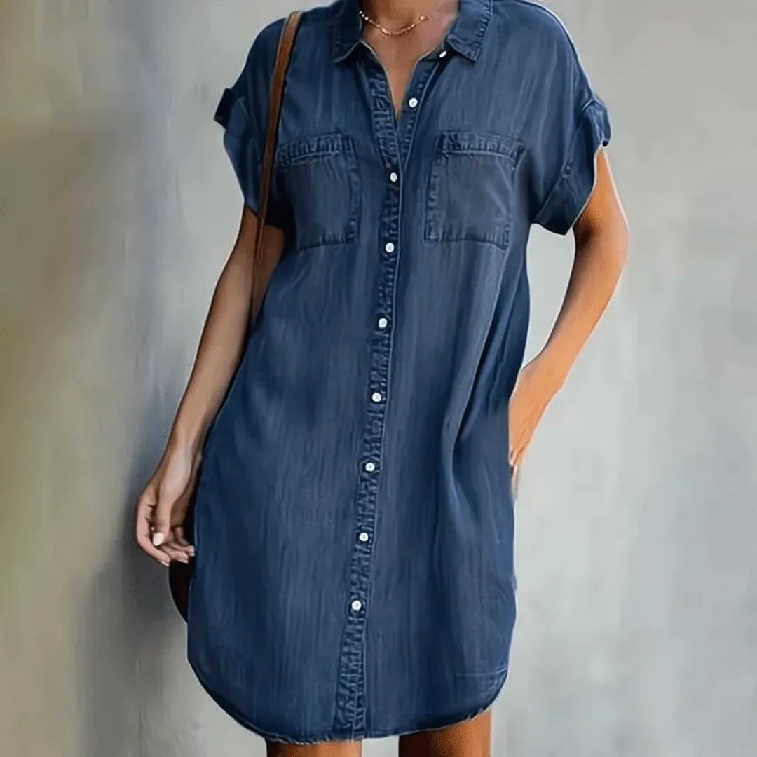 Hildegard® | Short-sleeved Denim Dress