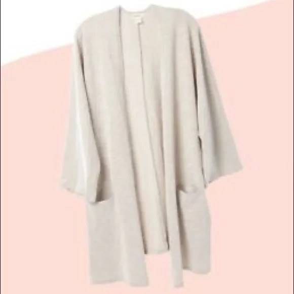 🎊HP~ Donni Ribbed Sweater Kimono Style Open w/Pockets