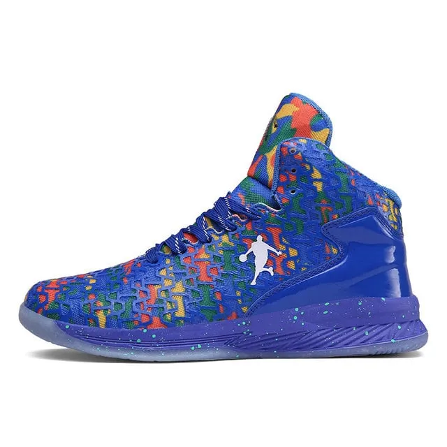 HUMTTO High-top Big Size Basketball Shoes Men Outdoor Sneakers Men Wear Resistant Cushioning Shoes Breathable Sport Shoes Unisex