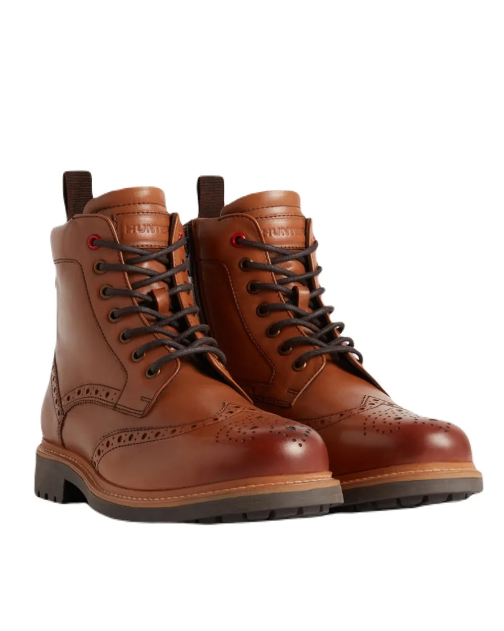 Hunter Mens Cawdor Brogue Ankle Boots
