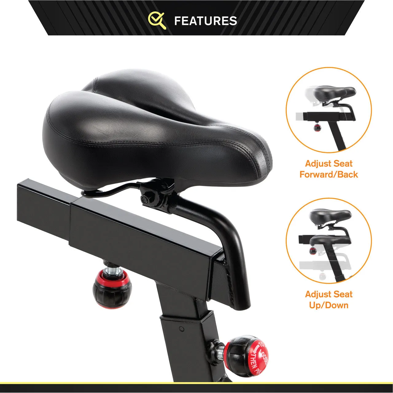 Indoor Cycling Bike with 30 lbs Flywheel & Bluetooth | Circuit Fitness AMZ-948BK-BT Exercise Bike - Retired