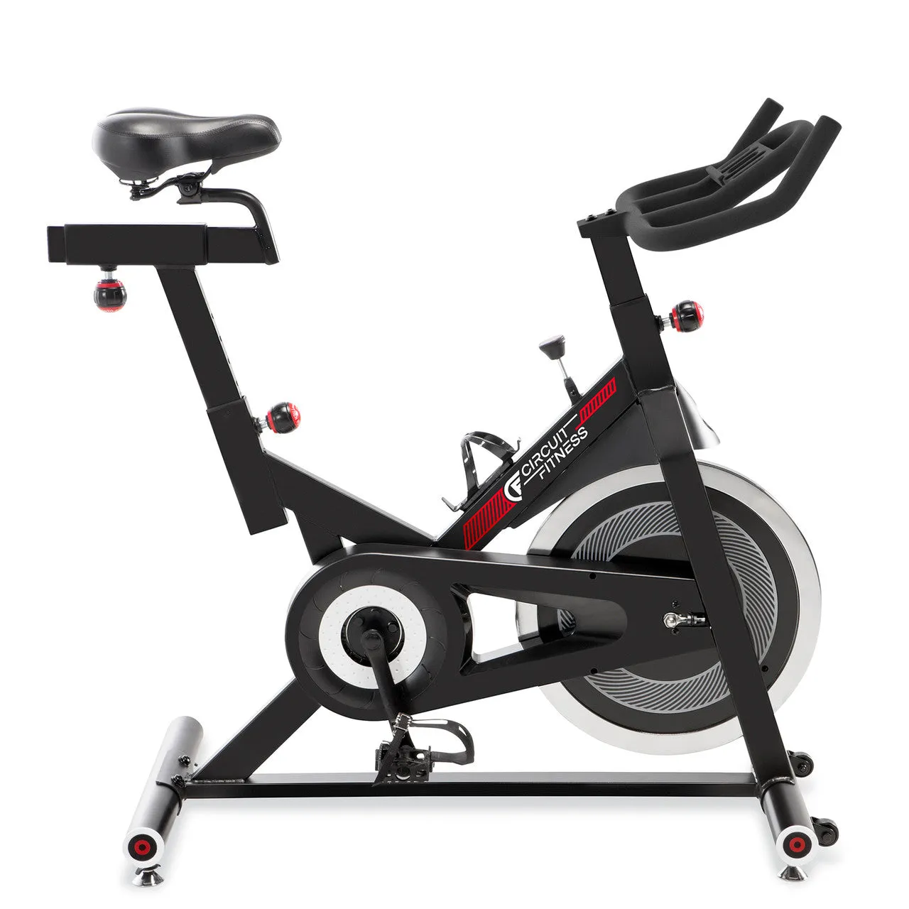 Indoor Cycling Bike with 30 lbs Flywheel & Bluetooth | Circuit Fitness AMZ-948BK-BT Exercise Bike - Retired