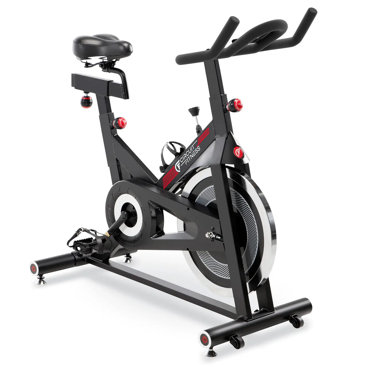 Indoor Cycling Bike with 30 lbs Flywheel & Bluetooth | Circuit Fitness AMZ-948BK-BT Exercise Bike - Retired