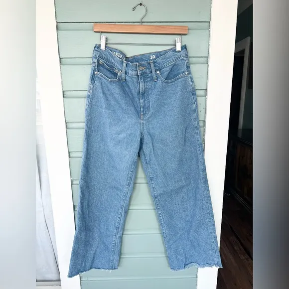 J. CREW High Waist Full-length slim wide leg jeans Womens Size 30 preppy classic