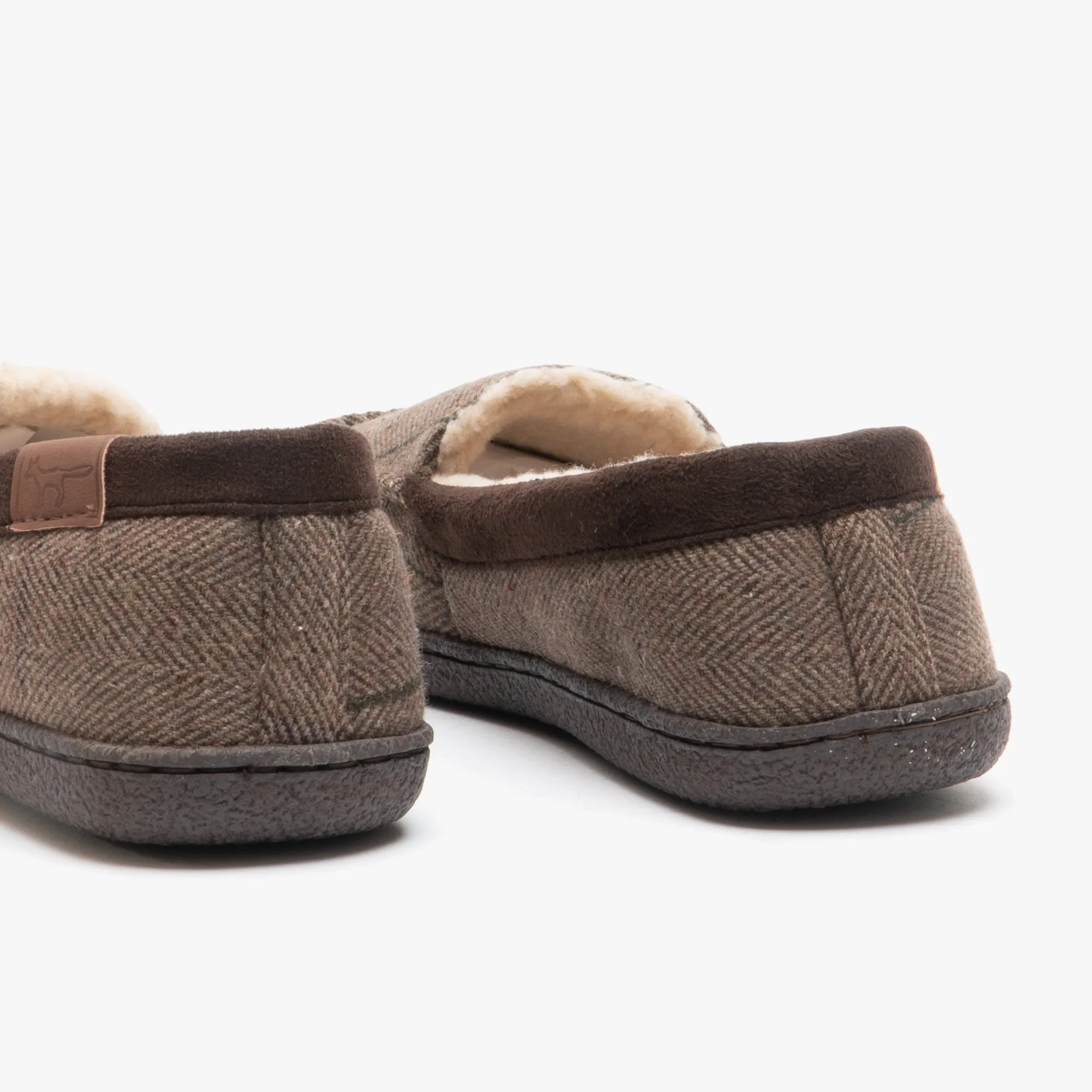 Jo & Joe GLENGARRY Mens Moccasin Slippers Brown