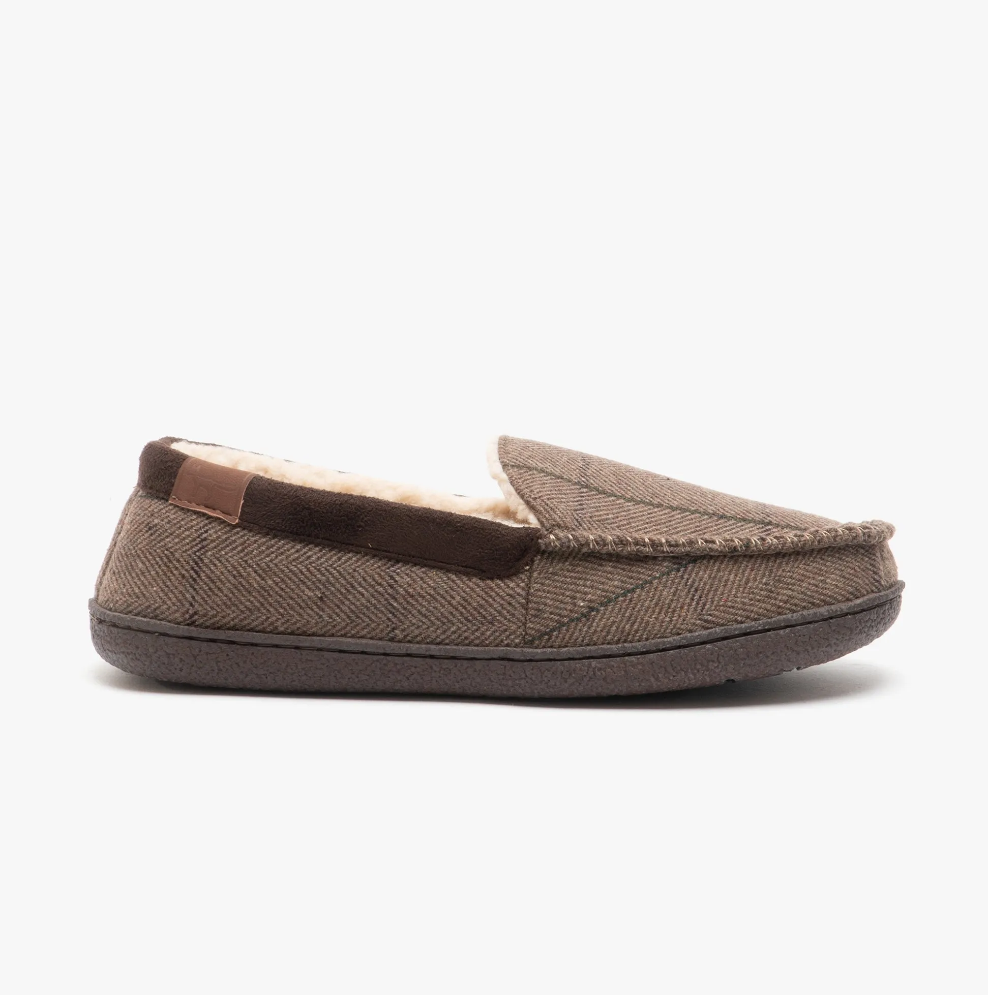 Jo & Joe GLENGARRY Mens Moccasin Slippers Brown