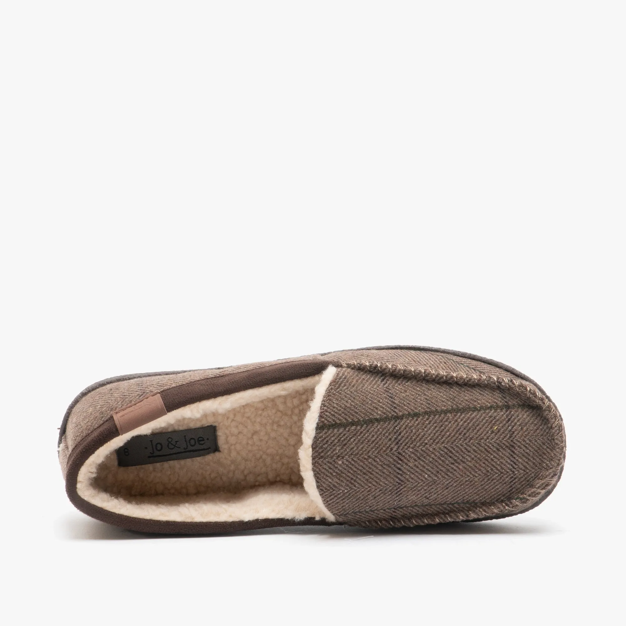 Jo & Joe GLENGARRY Mens Moccasin Slippers Brown