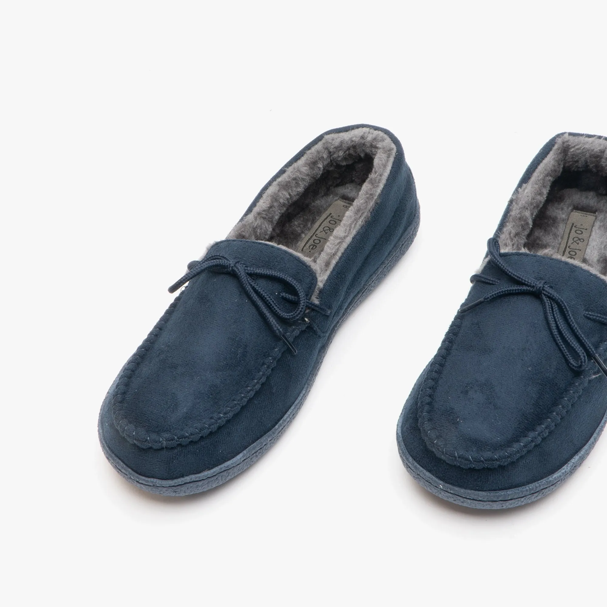 Jo & Joe MALCOLM Mens Moccasin Slippers Navy