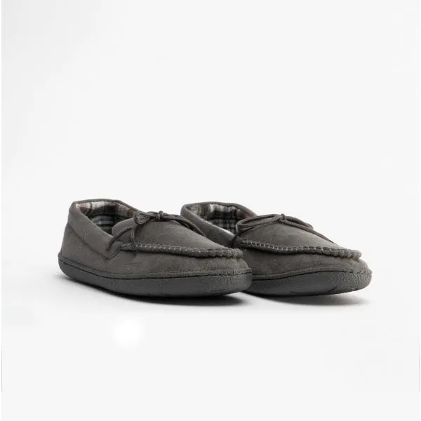Jo & Joe MARCUS Mens Moccasin Slippers Dark Grey