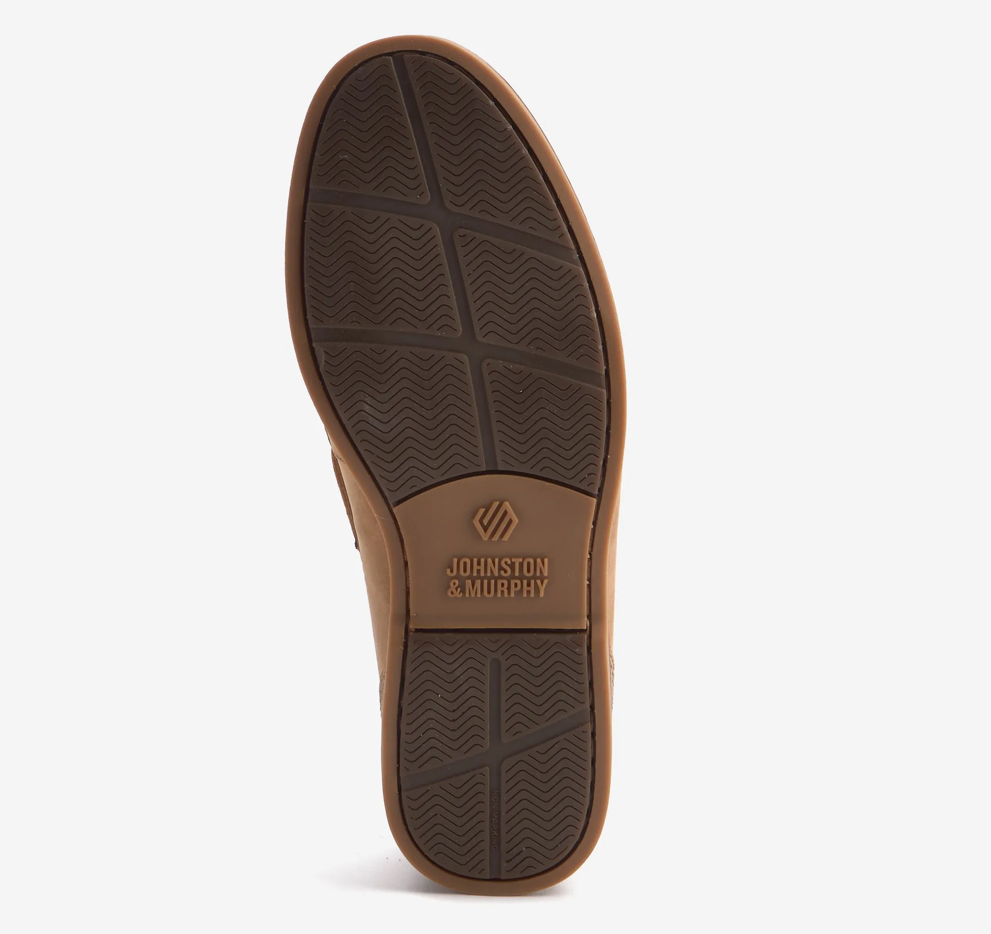 Johnston & Murphy Ventura 2-Eye Boat Shoe in Tan Full Grain