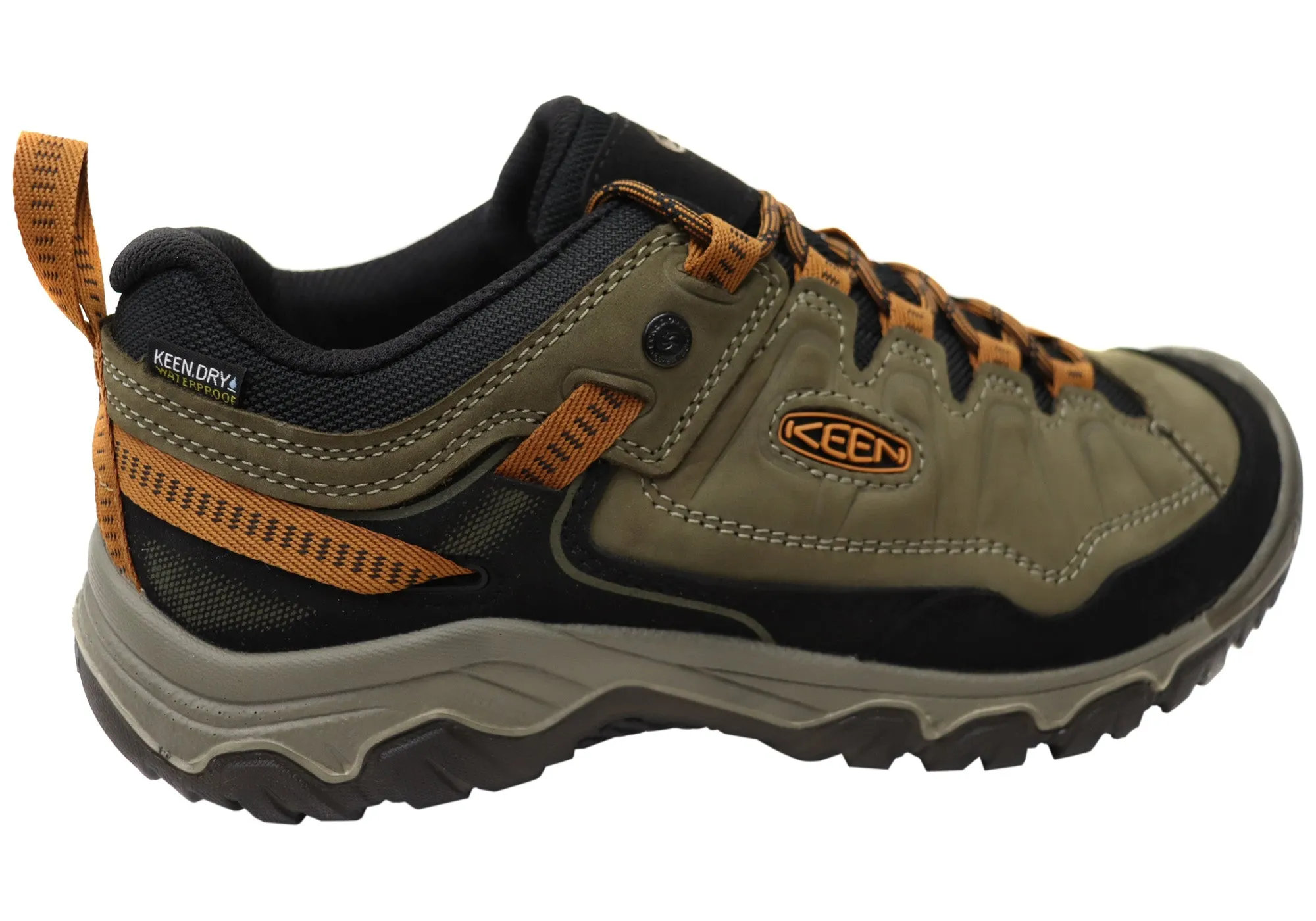 Keen Mens Comfortable Targhee IV Waterproof Wide Fit Hiking Shoes
