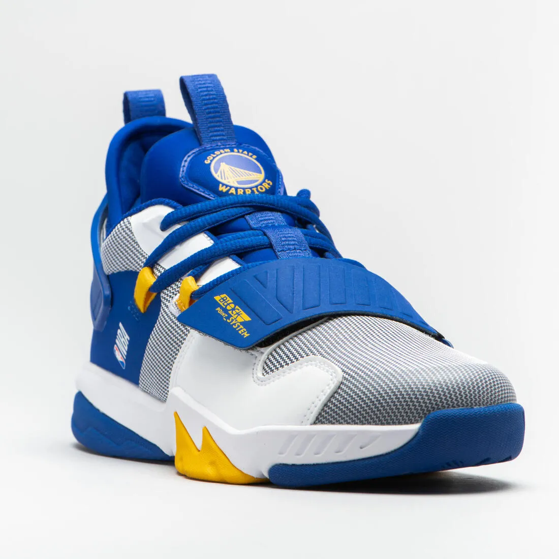 Kids' Intermediate Basketball Shoes SS500M - White/NBA Golden State Warriors
