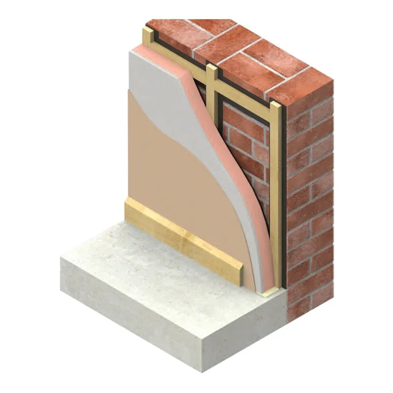 Kingspan Kooltherm K118 Insulated Plasterboard - 2400mm x 1200mm x 72.5mm (pack of 11 sheets 31.68m2)