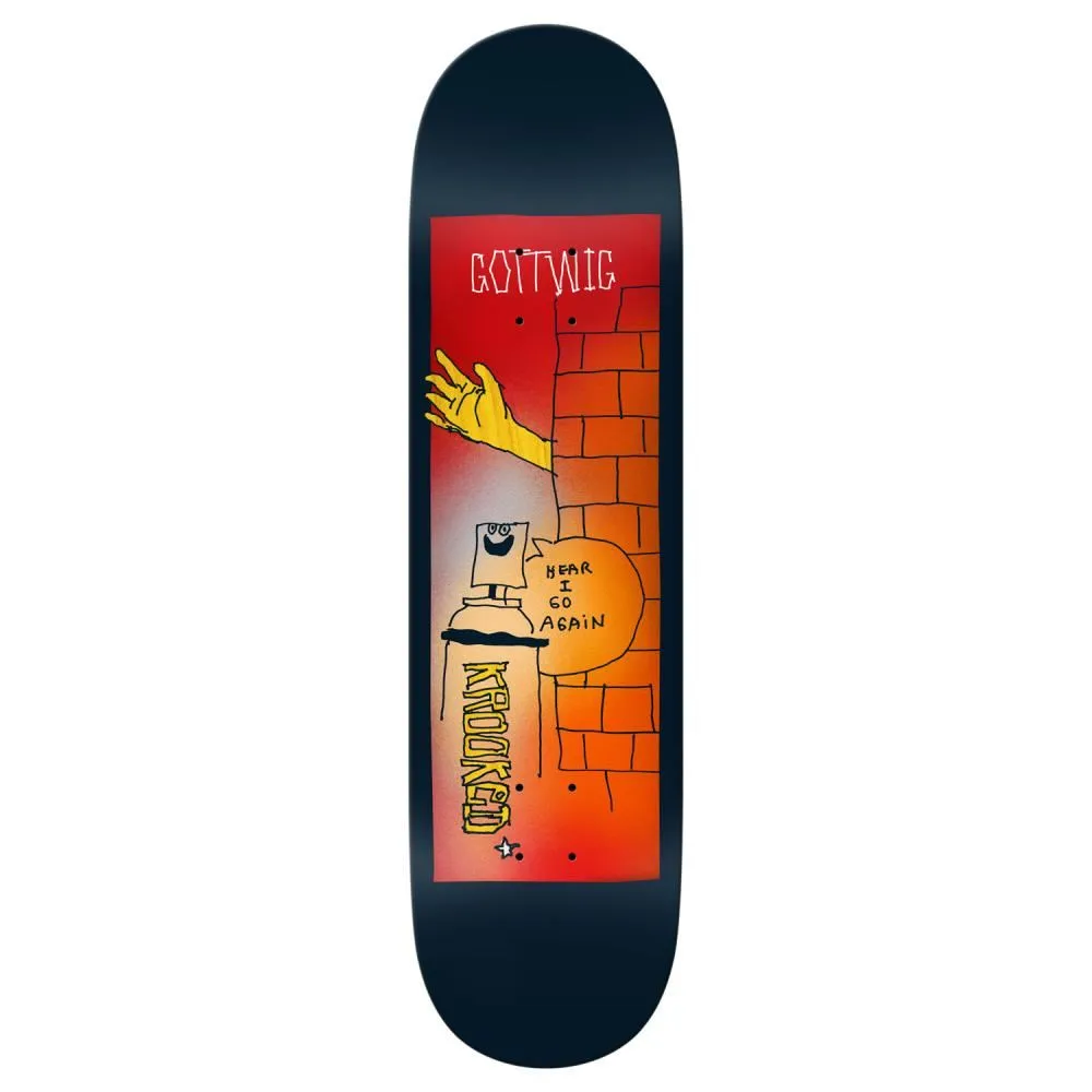 Krooked Pro Deck Gottwig Aerosol Custom Complete Skateboard - 8.25"