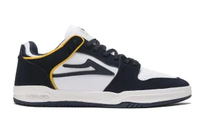 Lakai Telford Low Manch Skate Shoes - Navy/White Suede