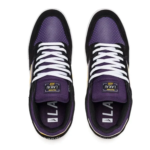 Lakai Telford Low Skate Shoes - Black/Grape Suede
