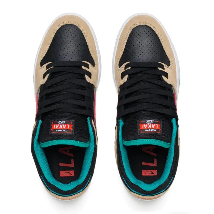 Lakai Telford Low Skate Shoes - Tan/Black