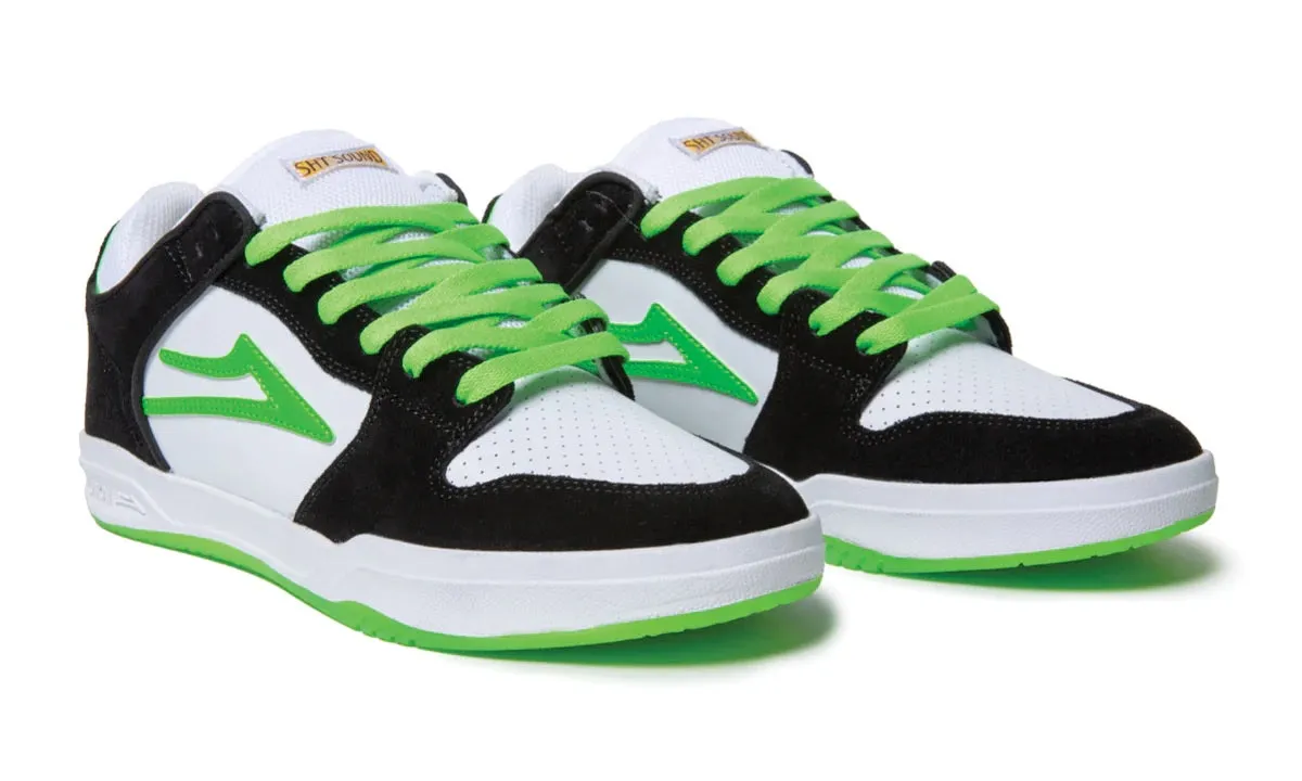 Lakai X Yeah Right Telford Low Skate Shoes - Black/White