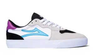 Lakai York Skate Shoes - White/Black Suede