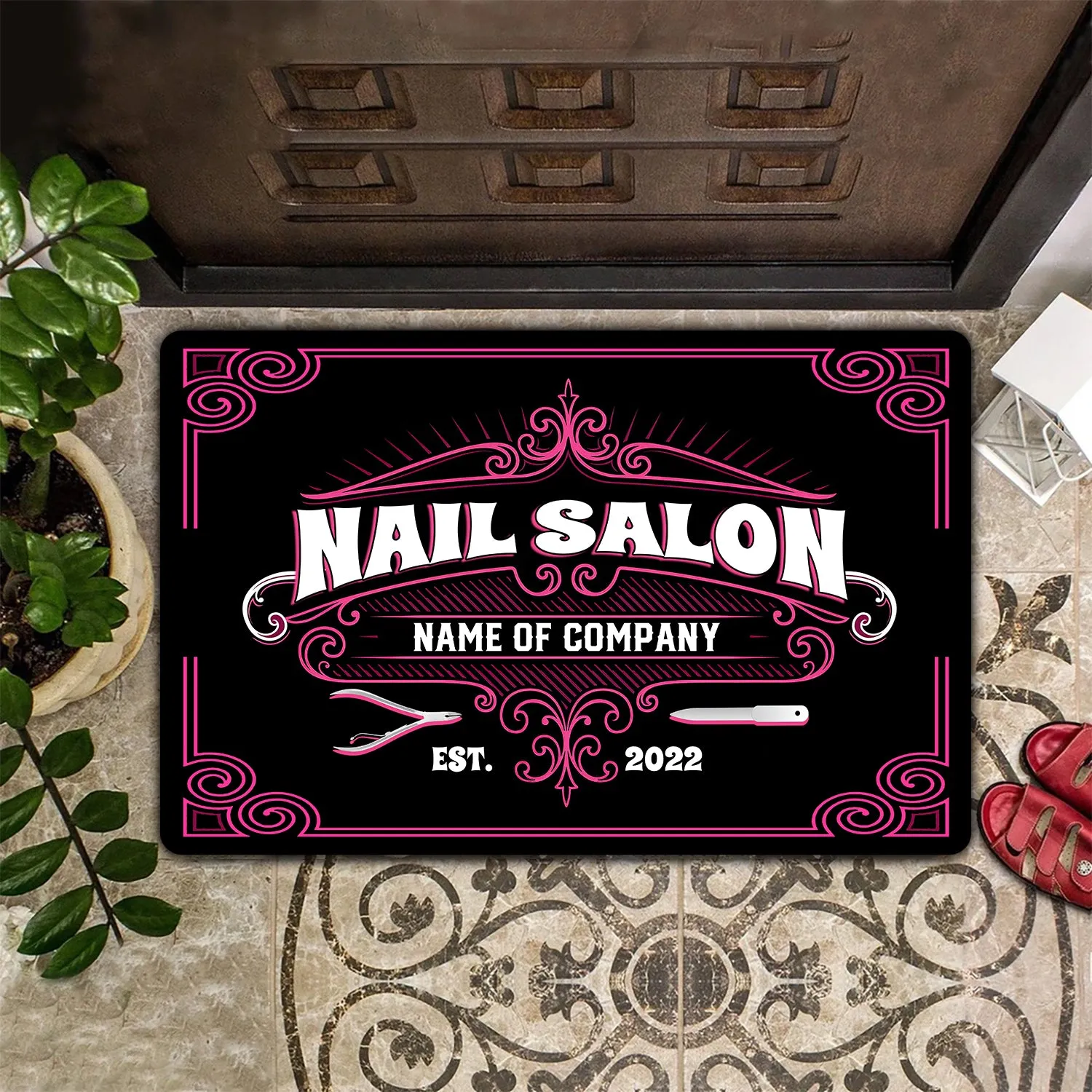 Latest Nail Artist Custom Nail Salon Doormat