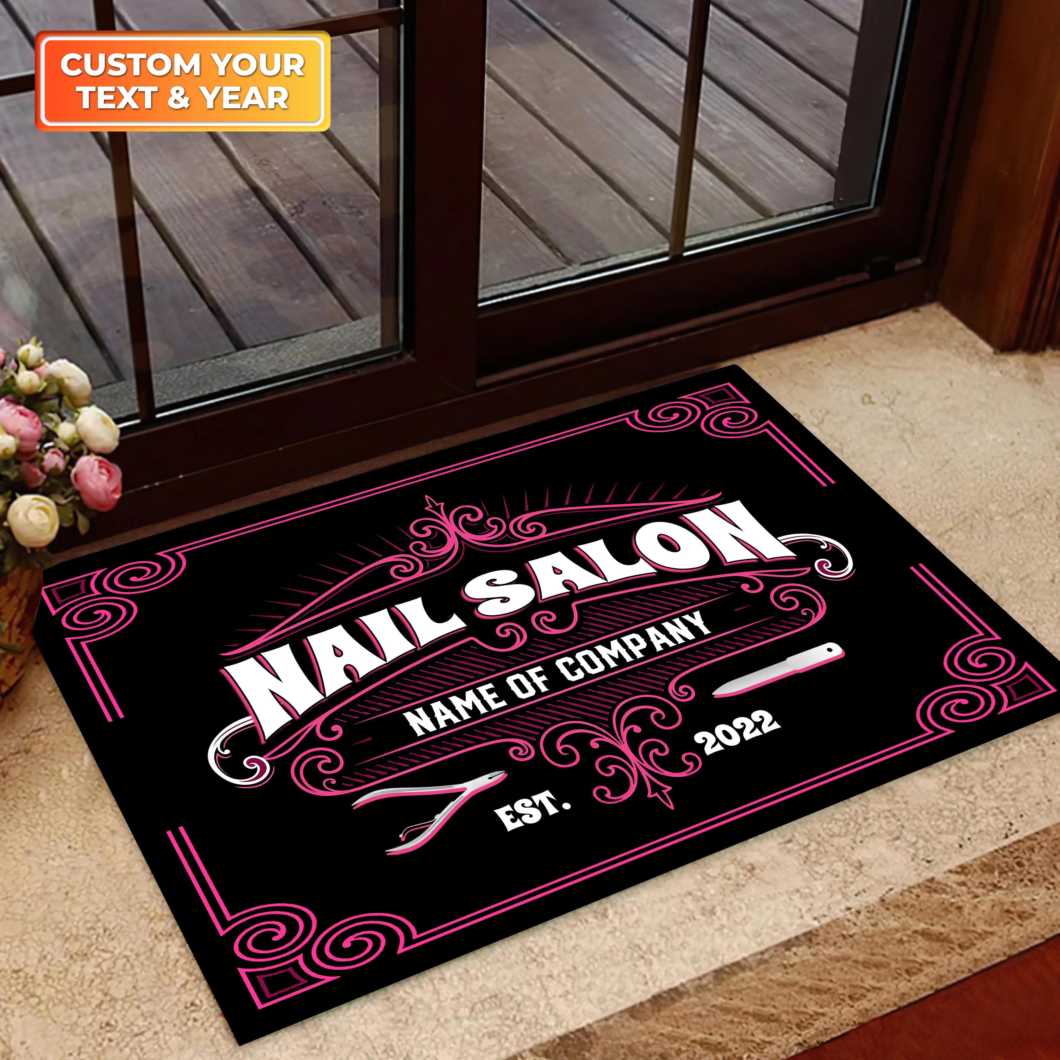 Latest Nail Artist Custom Nail Salon Doormat