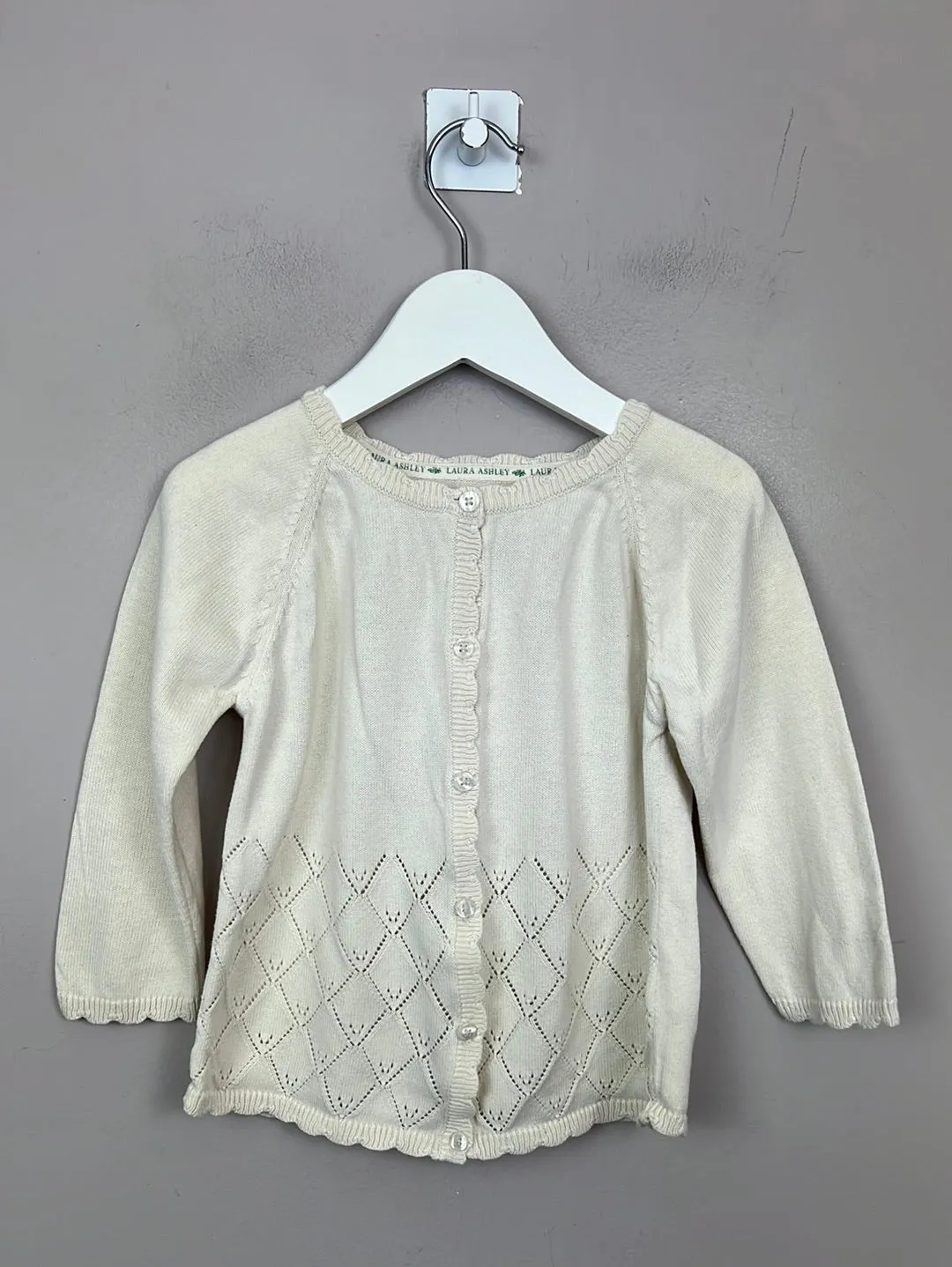 Laura Ashley Ivory cardigan 18-24m