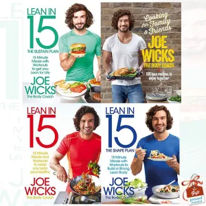 Lean In 15 Collection Joe Wicks 4 Books Set Shift Plan, Sustain Plan, Shape Plan