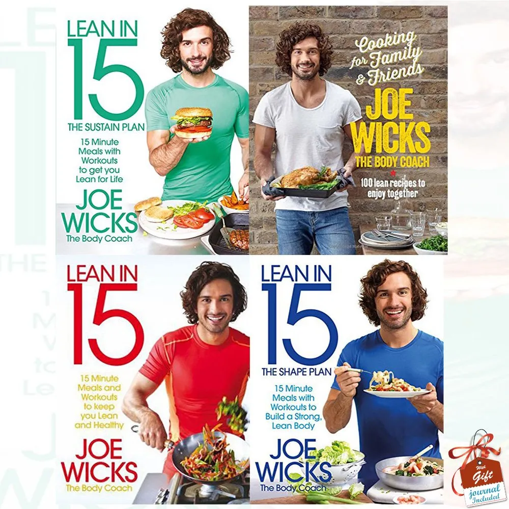 Lean In 15 Collection Joe Wicks 4 Books Set Shift Plan, Sustain Plan, Shape Plan