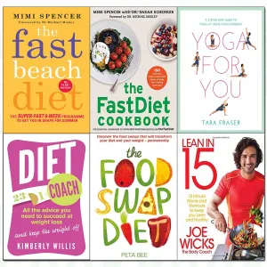 Lean in 15 the shift plan, fast beach diet, fastdiet cookbook, yoga for you, diet coach, food swap diet 6 books collection set