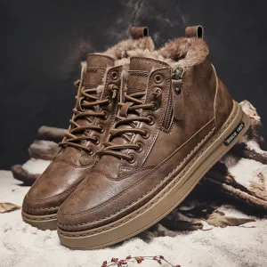 Levi | Stylish Leather Winter Boots