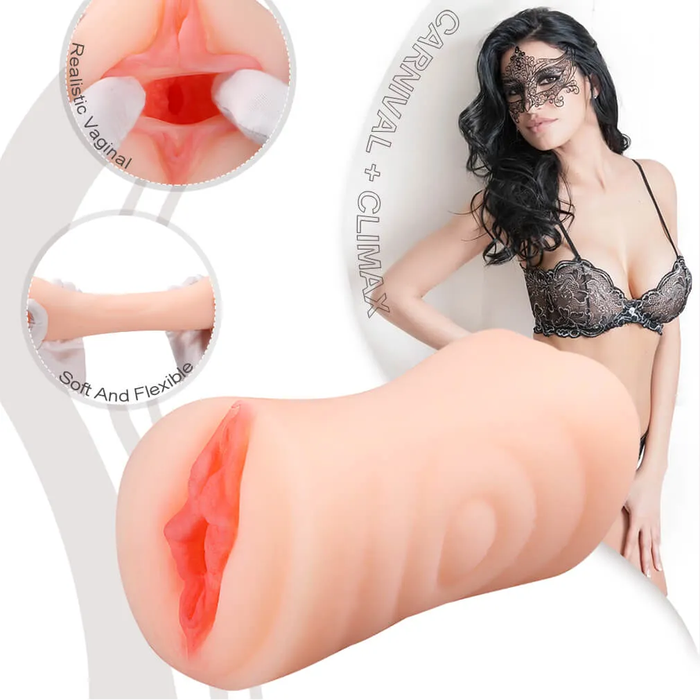 Life Like Vagina Tight Anal Pocket Pussy Bulit In Cock Ring