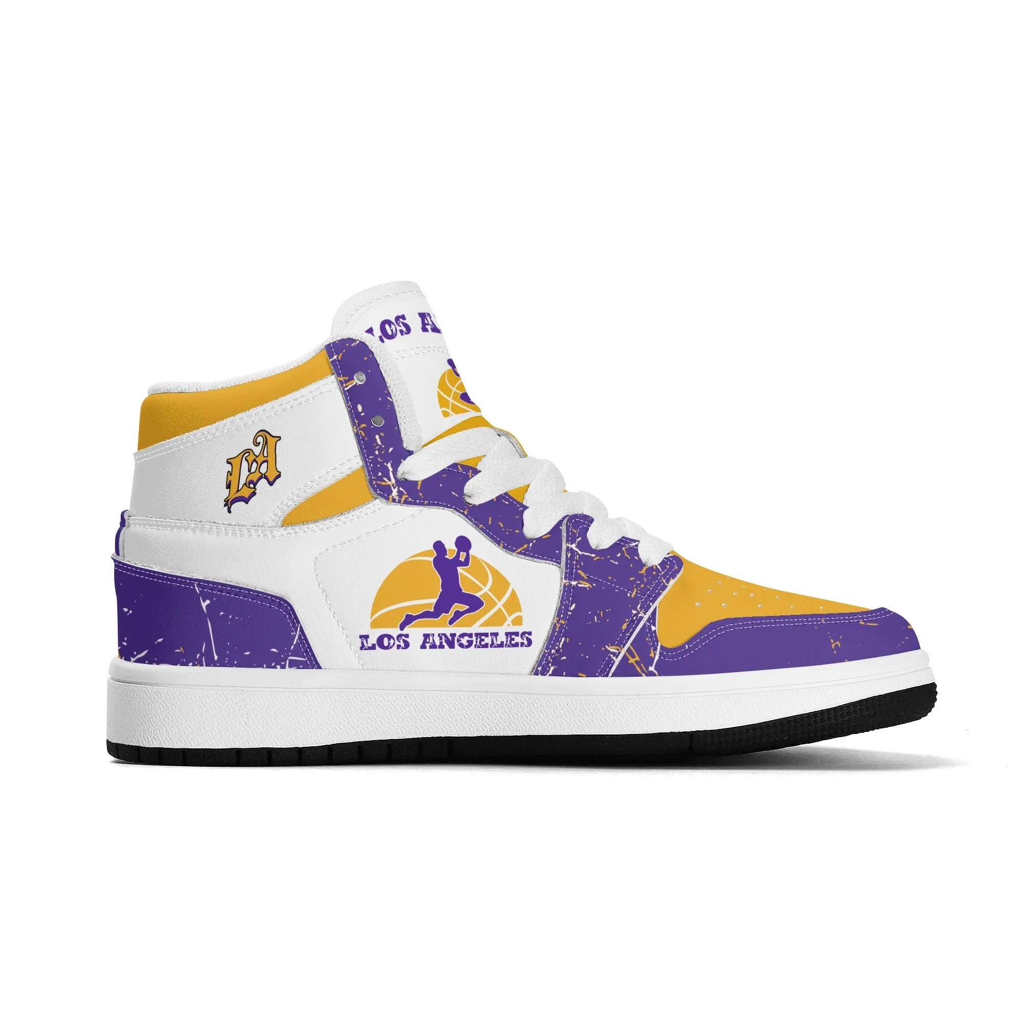 Los Angeles Basketball Team Themed Shoes For Kids