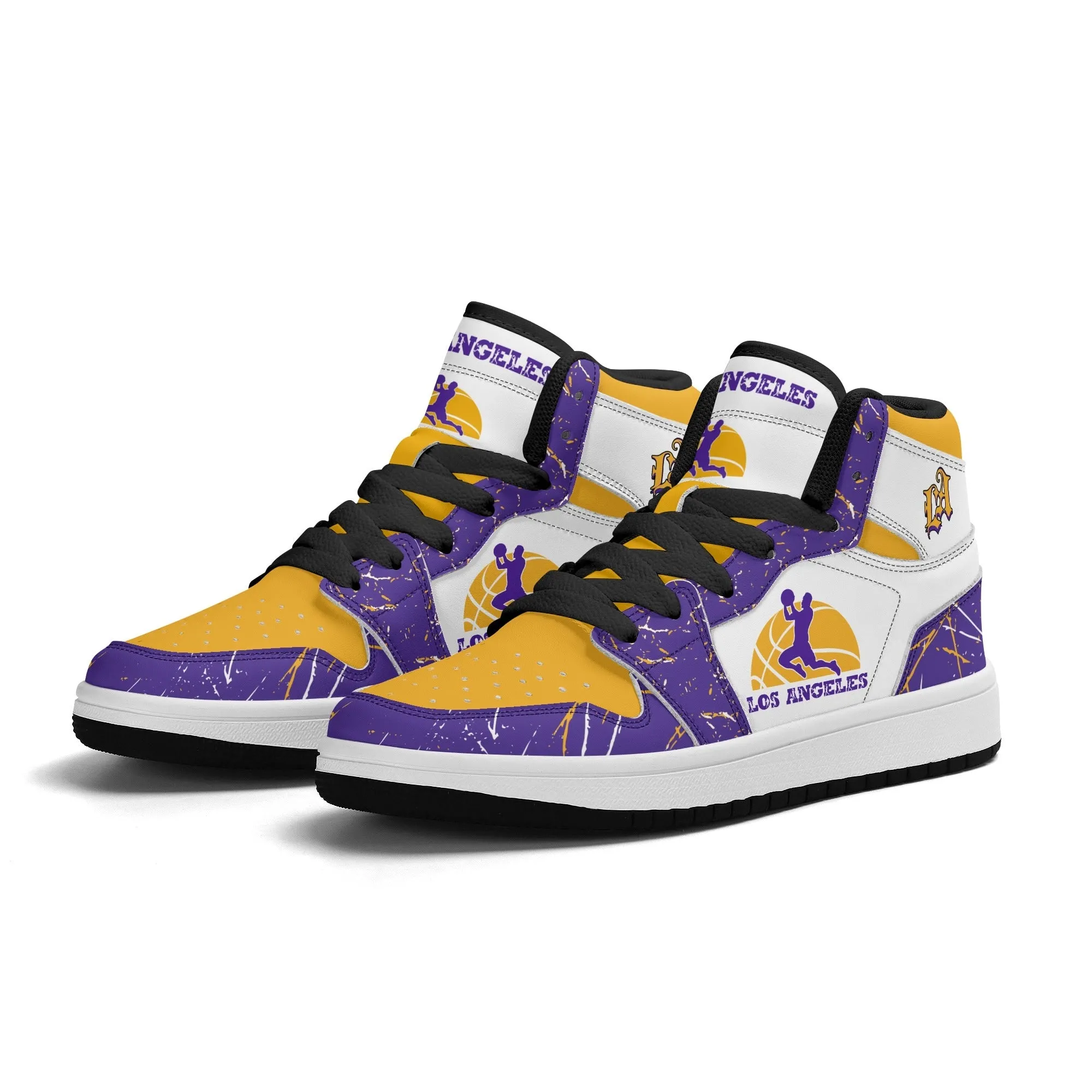 Los Angeles Basketball Team Themed Shoes For Kids