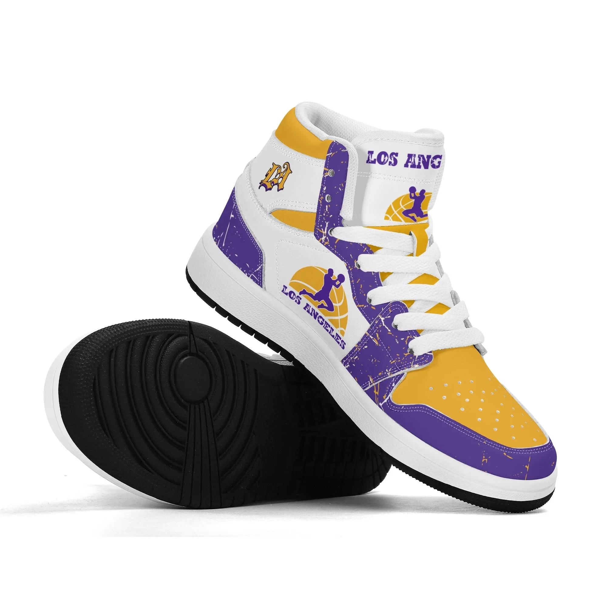 Los Angeles Basketball Team Themed Shoes For Kids