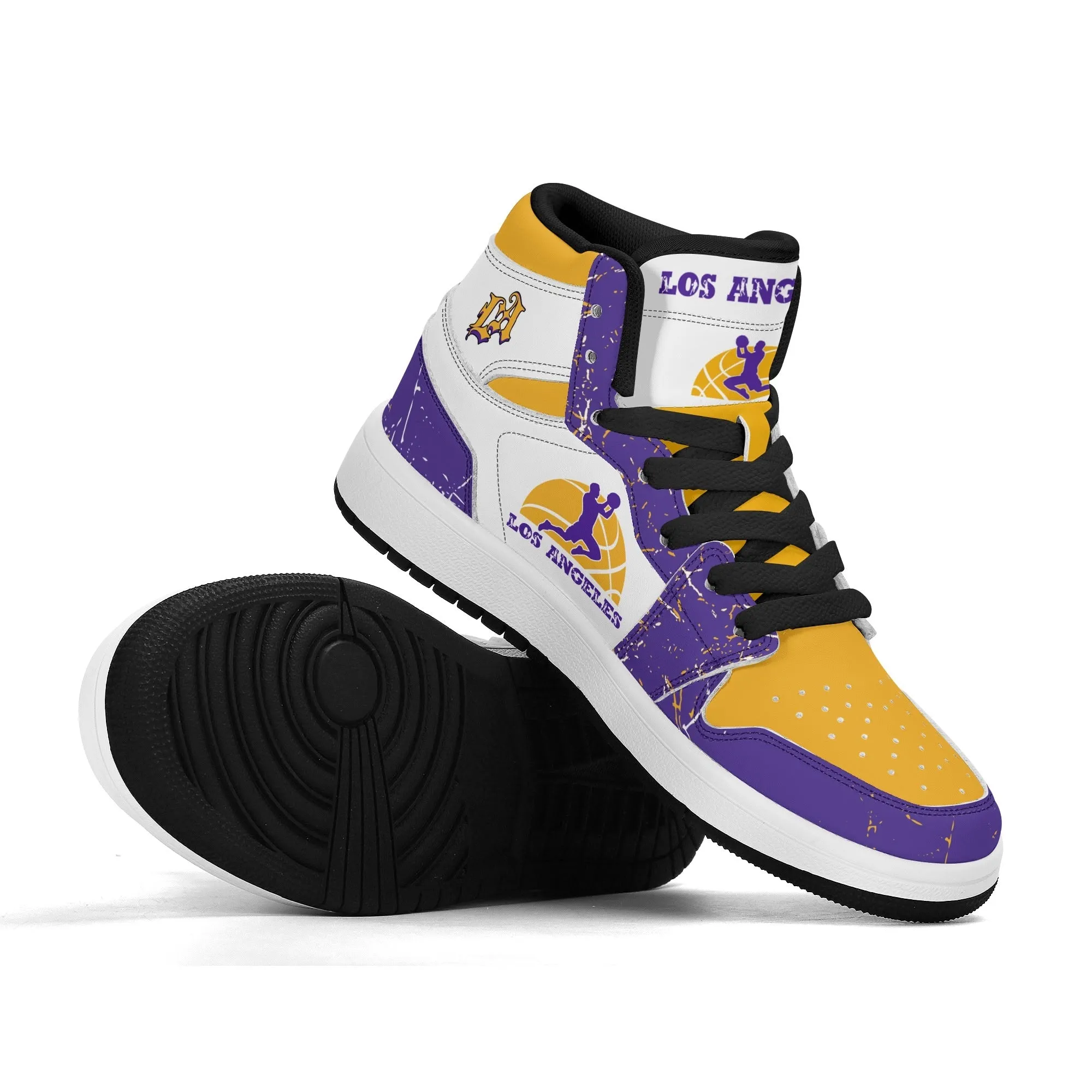Los Angeles Basketball Team Themed Shoes For Kids