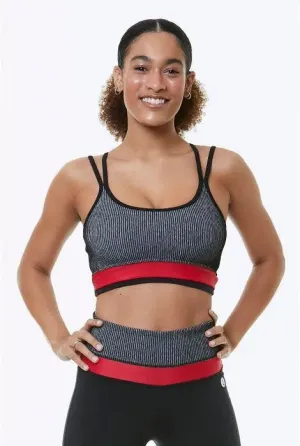 MADRAS BRA / TOP GRAY / BLACK