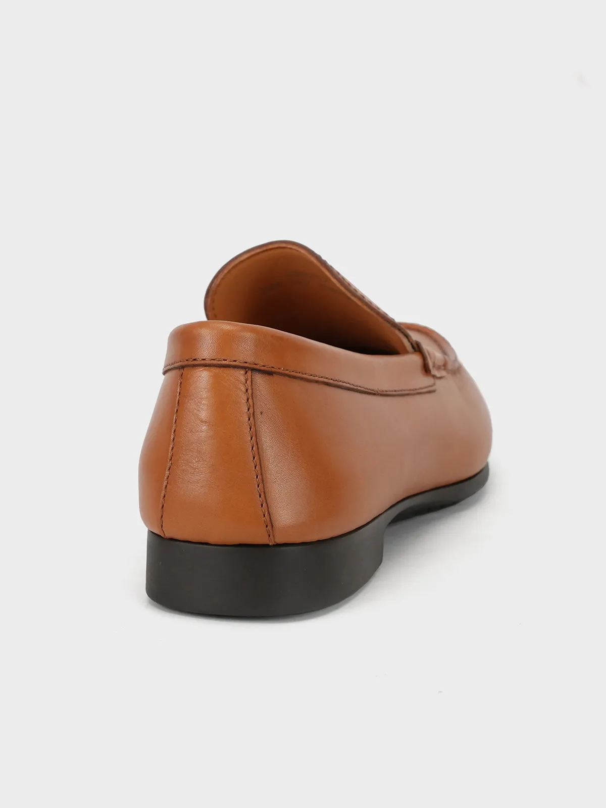 Men "NON" Woven Textured Slip On Casual Leather Moccasin Shoes