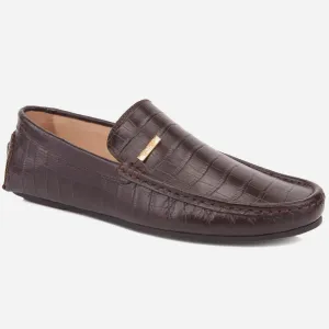 MEN "ROMAN" SLIP ON LEATHER MOCCASINS