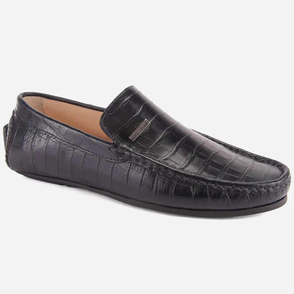 MEN "ROMAN" SLIP ON LEATHER MOCCASINS