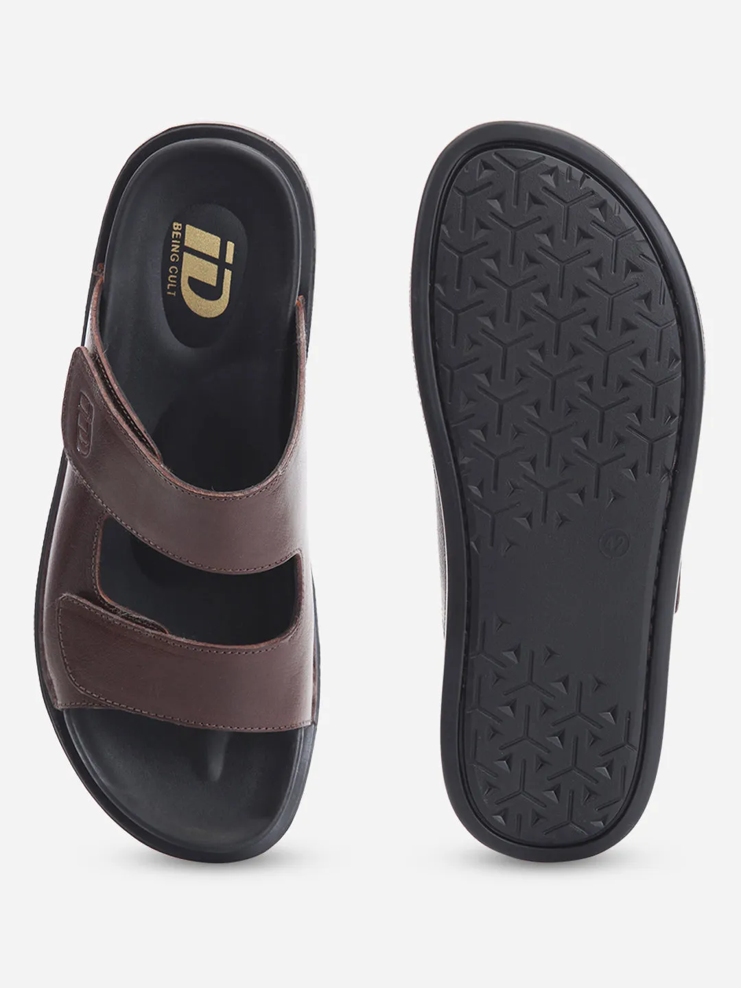 Men's Brown Leather Casual Slip On Sandal (ID4211)